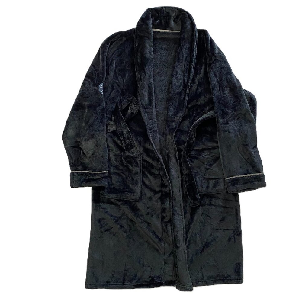Tommy Bahama Long Black Plush Robe with belt